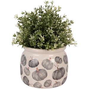 Clayre & Eef 6CECSP0001M Pot de fleurs en céramique Beige Gris Ø 16x13 cm style rustique