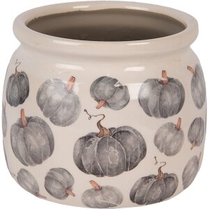 Clayre & Eef 6CECSP0001M Pot de fleurs en céramique Beige Gris Ø 16x13 cm style rustique