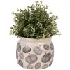 Clayre & Eef 6CECSP0001M Pot de fleurs en céramique Beige Gris Ø 16x13 cm style rustique