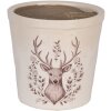 Clayre & Eef 6CEGTW0001L Décoration Pot de fleurs Beige Marron Ø 17x16 cm
