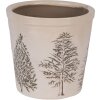 Clayre & Eef 6CENPT0001L Décoration Pot de fleurs beige-vert Ø 17x16 cm