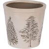 Clayre & Eef 6CETKG0001M Décoration Pot de fleurs Beige Vert Ø 18x16 cm