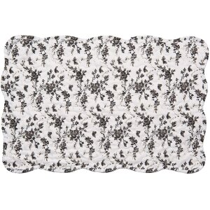 Tableau de six sets de tables Q205.040 Clayre & Eef blanc brun 48x32 cm style campagne
