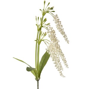 Branche de décoration Clayre & Eef fleur blanc vert 82 cm plastique artificiel