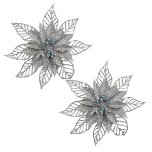 Clayre & Eef Déco Noël Fleur Lot de 2...