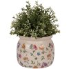 Clayre & Eef Pot floral Beige Ø16x13 cm Style Campagne Céramique