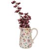 Clayre & Eef Vase Décorative Beige Floral 21x15x23 cm Céramique