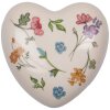 Clayre & Eef 6CECFL0003 Cœur Céramique Beige 12x12x4cm Style Campagne