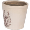 Clayre & Eef Pot de fleur décoratif motif cerf 15x14 cm