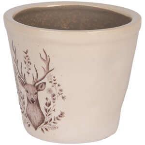 Clayre & Eef Pot Decoratif Cerf Ø 12x11 cm