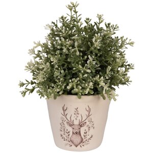 Clayre & Eef Pot Decoratif Cerf Ø 12x11 cm