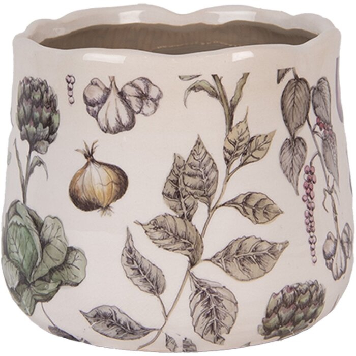 Clayre & Eef 6CETKG0001S Pot de Fleurs Beige Ø14x12 cm Céramique