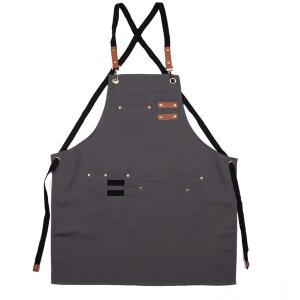 Clayre & Eef Tablier Gris 75x66 cm