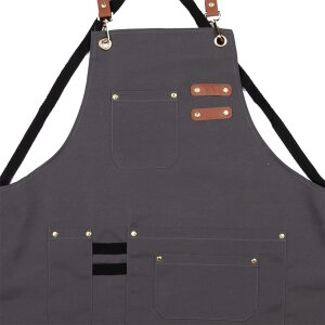 Clayre & Eef Tablier Gris 75x66 cm