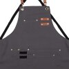 Clayre & Eef Tablier Gris 75x66 cm