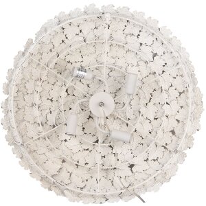 Clayre & Eef Applique murale Ø62 cm Gris Blanc Style ancien Fer E27