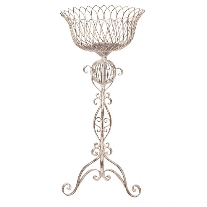 Clayre & Eef Pot à fleurs métal beige 39x85 cm style vintage