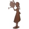 Clayre & Eef Figurine enfant avec arrosoir aspect rouille 36x12x62 cm