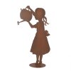 Clayre & Eef Figurine enfant avec arrosoir aspect rouille 36x12x62 cm