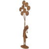 Clayre & Eef Figurine enfant avec ballons en métal effet rouille 80 cm