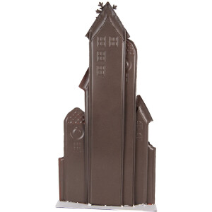 Clayre & Eef 5Y1379 Décoration de Noël Maison Rouge 28x8x56cm Métal Style Campagne