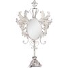 Clayre & Eef 62S331 Miroir de table baroque blanc antique 37x14x68 cm