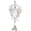 Clayre & Eef 62S331 Miroir de table baroque blanc antique 37x14x68 cm