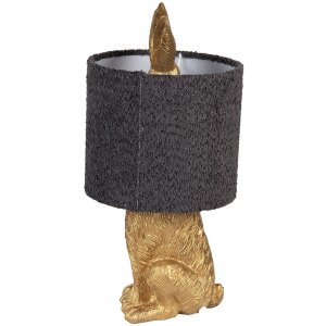 Clayre & Eef Lampe de table lièvre doré...
