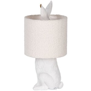 Clayre & Eef Lampe de table Lièvre Blanc E27...