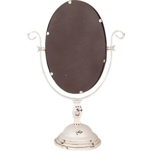 Clayre & Eef 62S330 Miroir de table Beige Brun 34x16x50 cm Oval Style Vintage