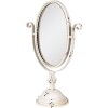 Clayre & Eef 62S330 Miroir de table Beige Brun 34x16x50 cm Oval Style Vintage