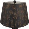 Clayre & Eef Lampe de table Ø35x64 cm Noir Brun Bois Fer E27 60W Vintage