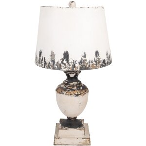 Clayre & Eef 6LMC0110 Lampe de table beige 32x60cm style ancien