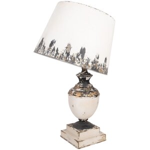 Clayre & Eef 6LMC0110 Lampe de table beige 32x60cm style ancien