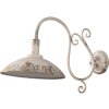 Clayre & Eef Applique Murale Beige Gris Rouille Fer 49x23x27cm E14 Style Antique