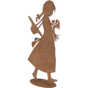 Clayre & Eef 6Y5958 Figur décorative enfant métal rouille 21x10x43 cm