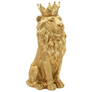 Mauro Ferretti Statue Lion Manteau Royal 30x42x74 cm doré