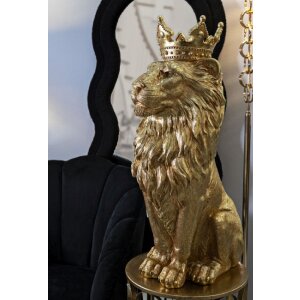 Mauro Ferretti Statue Lion Manteau Royal 30x42x74 cm doré