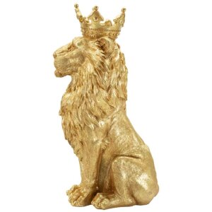 Mauro Ferretti Statue Lion Manteau Royal 30x42x74 cm doré
