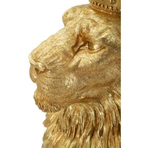 Mauro Ferretti Statue Lion Manteau Royal 30x42x74 cm doré