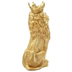 Mauro Ferretti Statue Lion Manteau Royal 30x42x74 cm doré