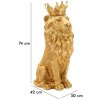 Mauro Ferretti Statue Lion Manteau Royal 30x42x74 cm doré