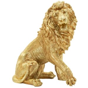 Mauro Ferretti Statue lion assis doré 45x29x55 cm