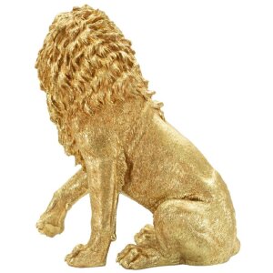 Mauro Ferretti Statue lion assis doré 45x29x55 cm