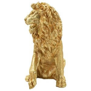 Mauro Ferretti Statue lion assis doré 45x29x55 cm