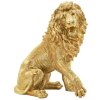 Mauro Ferretti Statue lion assis doré 45x29x55 cm