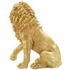 Mauro Ferretti Statue lion assis doré 45x29x55 cm
