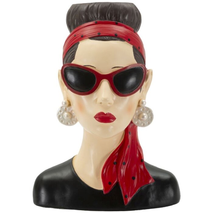 Mauro Ferretti Vase Femme Hollywood 21x16x27 cm multicolore