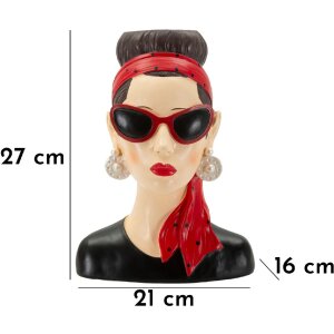 Mauro Ferretti Vase Femme Hollywood 21x16x27 cm multicolore