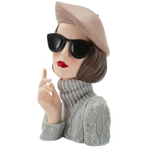 Mauro Ferretti Statue Parisienne 18,5x14x26 cm gris